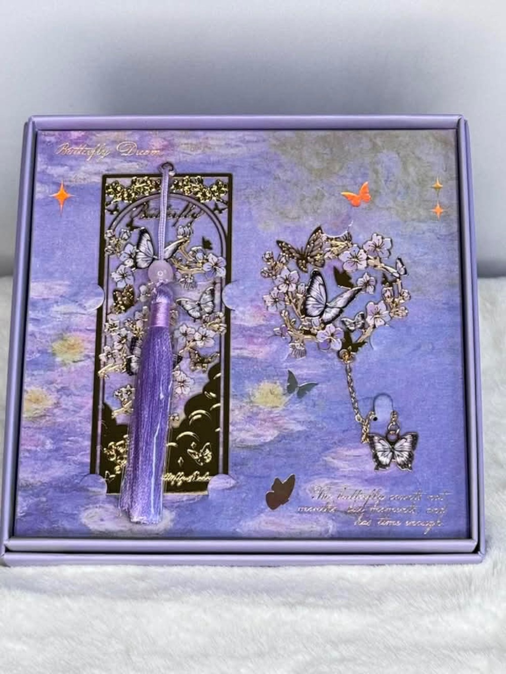 Butterfly Fairyland Luxury Metal Bookmark in Dreamy Gift Box
